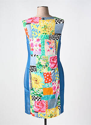 Robe courte sans manche sans manche bleu MALOKA femme