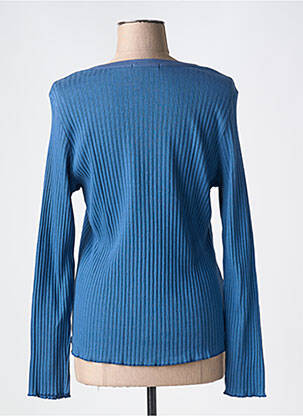 Gilet manches longues stretch bleu MALOKA femme