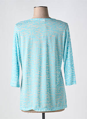 T-shirt manches 3/4 manches 3/4 bleu THOMAS RABE femme