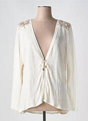 Gilet manches longues beige FELINO pour femme seconde vue