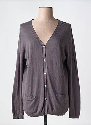 Gilet manches longues gris FELINO pour femme