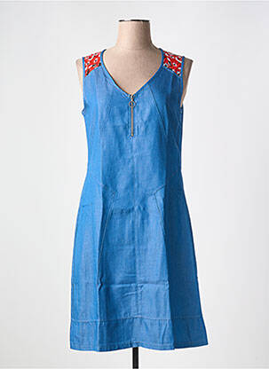 Robe mi-longue bleu MALOKA pour femme