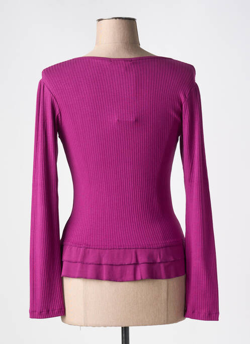 Gilet manches longues manches longues violet MALOKA femme