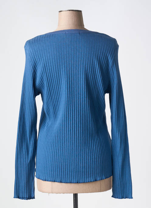 Gilet manches longues stretch bleu MALOKA femme