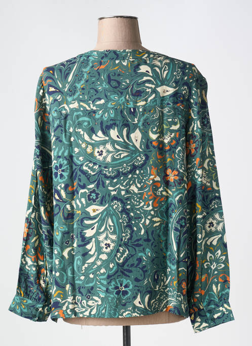 Blouse imprimé fleurs manches longues vert DIANE LAURY femme