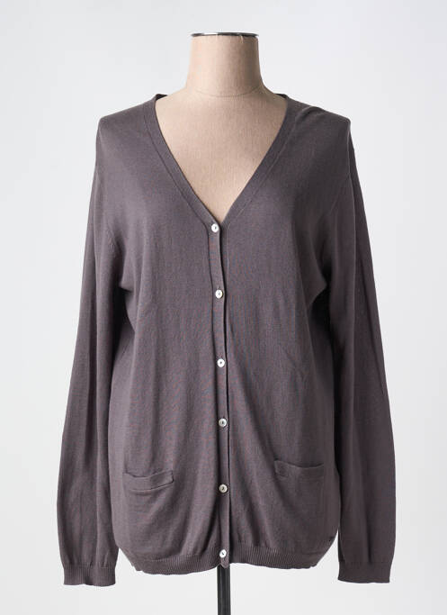 Gilet manches longues gris FELINO pour femme