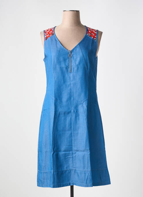 Robe mi-longue bleu MALOKA pour femme