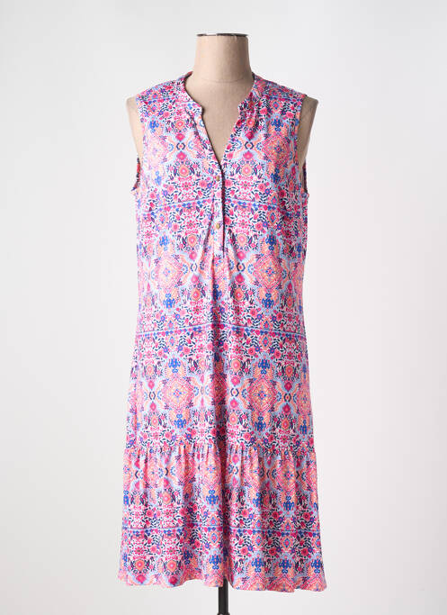 Robe mi-longue rose K-DESIGN pour femme