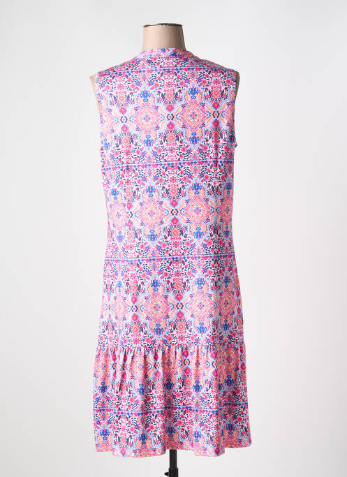 Robe mi-longue rose K-DESIGN pour femme