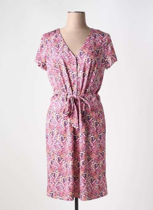 Robe mi-longue rose K-DESIGN pour femme