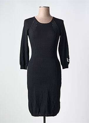 Robe mi-longue manches longues manches longues noir LIU JO femme