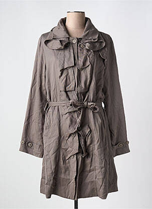 Trench finition intérieure doublée sans capuche gris NÜ femme