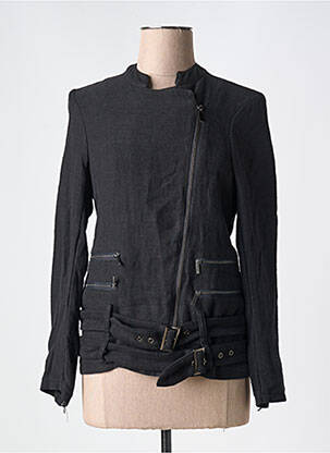 Veste casual col rond noir NÜ femme