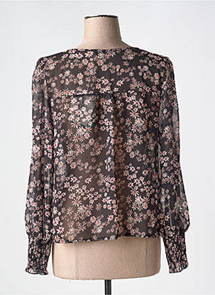 Blouse légère et transparente manches longues noir LA FEE MARABOUTEE femme
