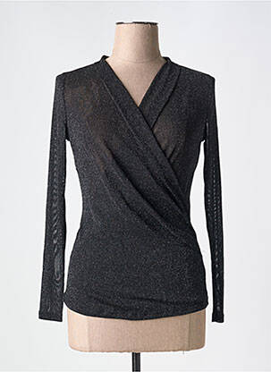 Top stretch manches longues noir NÜ femme