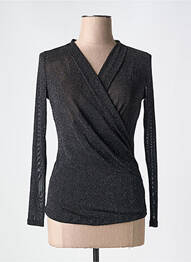Top stretch manches longues noir NÜ femme