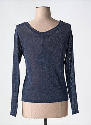 Top stretch manches longues bleu NÜ femme