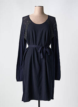 Robe mi-longue manches longues manches longues noir ONE STEP femme