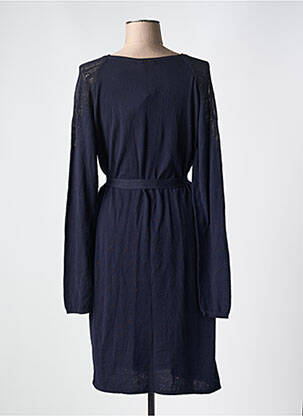 Robe mi-longue manches longues manches longues noir ONE STEP femme