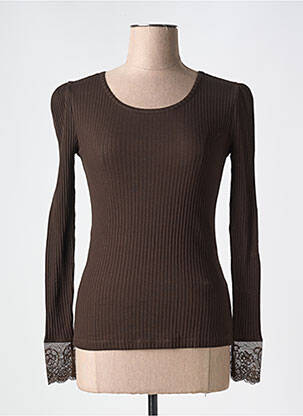 T-shirt marron CREAM pour femme