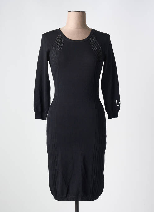 Robe mi-longue manches longues manches longues noir LIU JO femme
