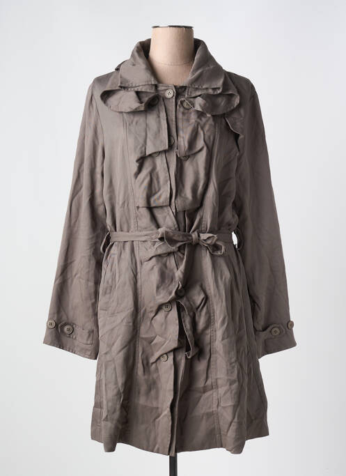 Trench finition intérieure doublée sans capuche gris NÜ femme