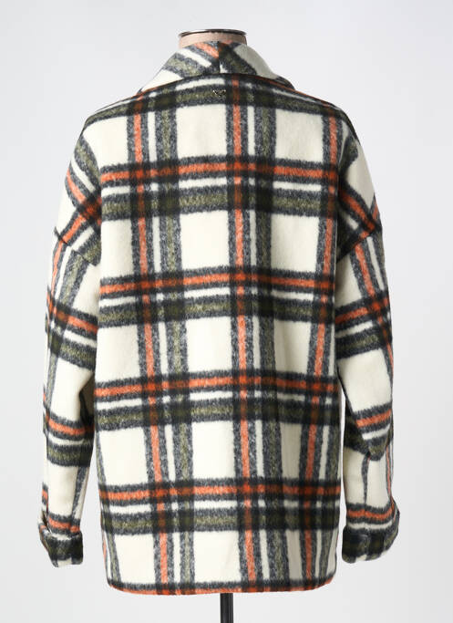 Manteau court coupe droite sans capuche beige LPB femme