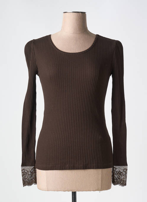 T-shirt marron CREAM pour femme