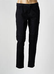 Pantalon slim tissage popeline taille normale noir ONE STEP femme