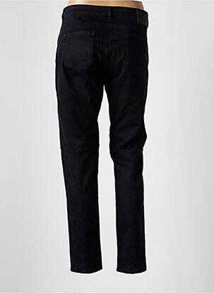 Pantalon slim tissage popeline taille normale noir ONE STEP femme