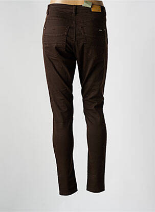 Pantalon slim tissage popeline taille normale marron CREAM femme