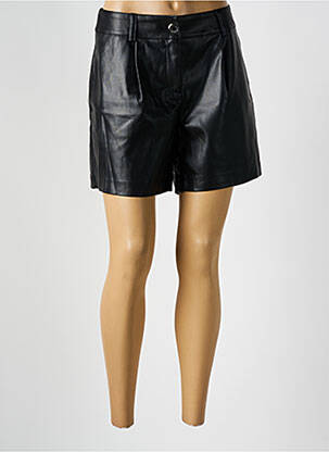 Short tissage simili-cuir taille normale noir LPB femme