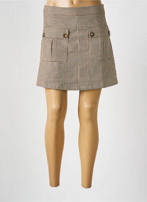 Jupe courte poches marron LA PETITE ETOILE femme