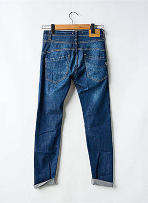 Jeans coupe slim effet usé délavé taille normale bleu PLEASE femme