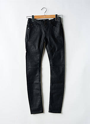 Pantalon slim tissage enduit taille normale noir GARCIA femme