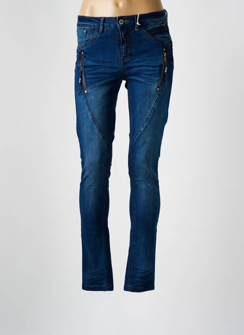 Jeans coupe slim stretch taille normale bleu CREAM femme