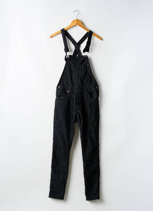 Salopette coupe cintrée fines bretelles noir PLEASE femme