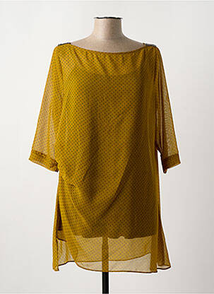 Tunique manches longues tissage crêpe jaune GABRIELLE BY MOLLY BRACKEN femme
