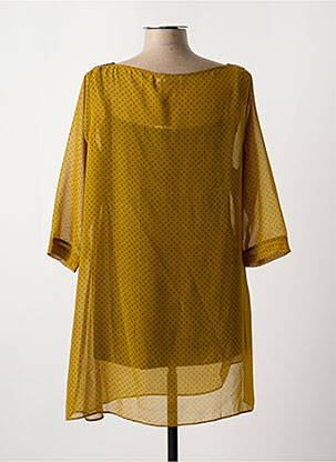 Tunique manches longues tissage crêpe jaune GABRIELLE BY MOLLY BRACKEN femme