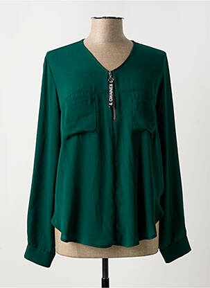 Blouse imprimé fantaisie manches longues vert RINASCIMENTO femme