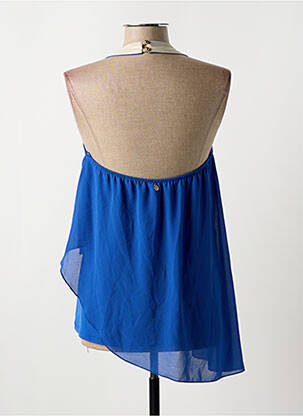 Top tissage crêpe sans manche bleu RINASCIMENTO femme