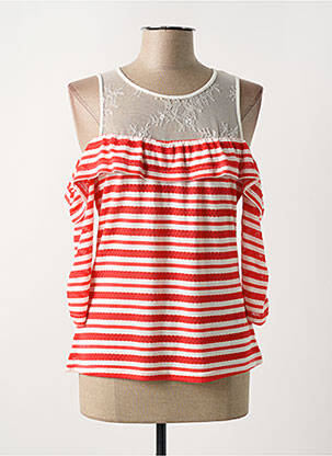 Top stretch manches 3/4 rouge JUS D'ORANGE femme