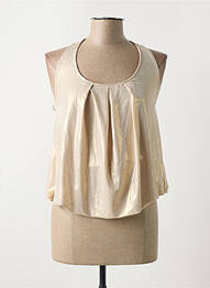 Top sans manche sans manche beige RINASCIMENTO femme