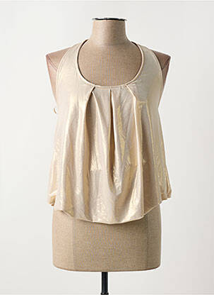 Top sans manche sans manche beige RINASCIMENTO femme