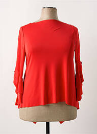 Top stretch manches 3/4 orange KITANA femme