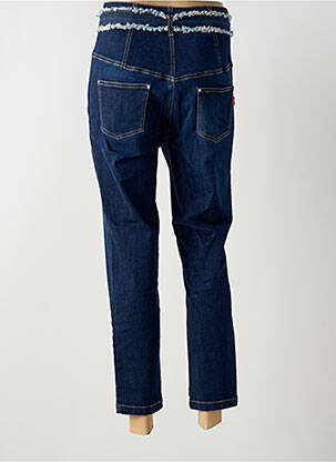 Jeans coupe slim stretch taille haute bleu TEMPERATURA femme