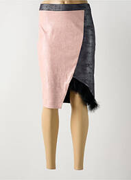 Jupe mi-longue taille à pinces rose SMASH WEAR femme