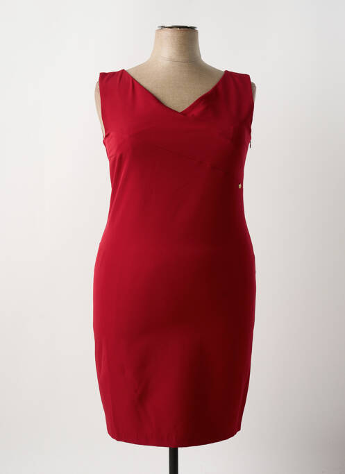 Robe mi-longue rouge KITANA pour femme
