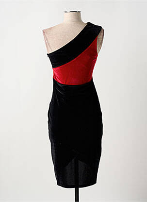 Robe mi-longue imprimé fantaisie fines bretelles noir SMASH! femme