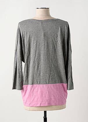 Top col rond manches longues gris CECIL femme